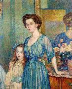 Madame Von Bodenhausen avec son enfant Luli , Theo Van Rysselberghe